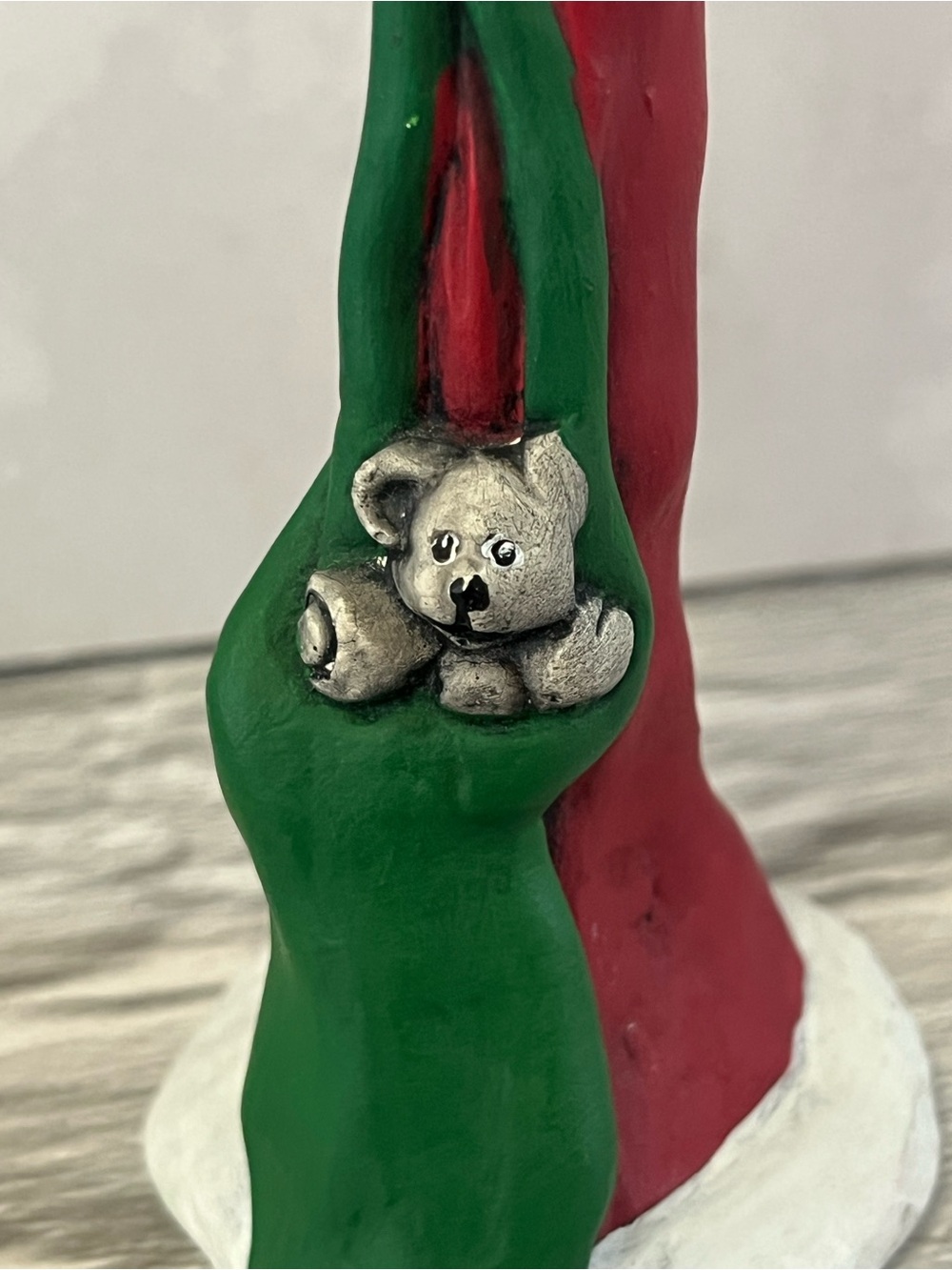 Vintage Handcrafted Ceramic Tall Skinny Santa Father Christmas Figure Signed '93 - Picture 3 of 8